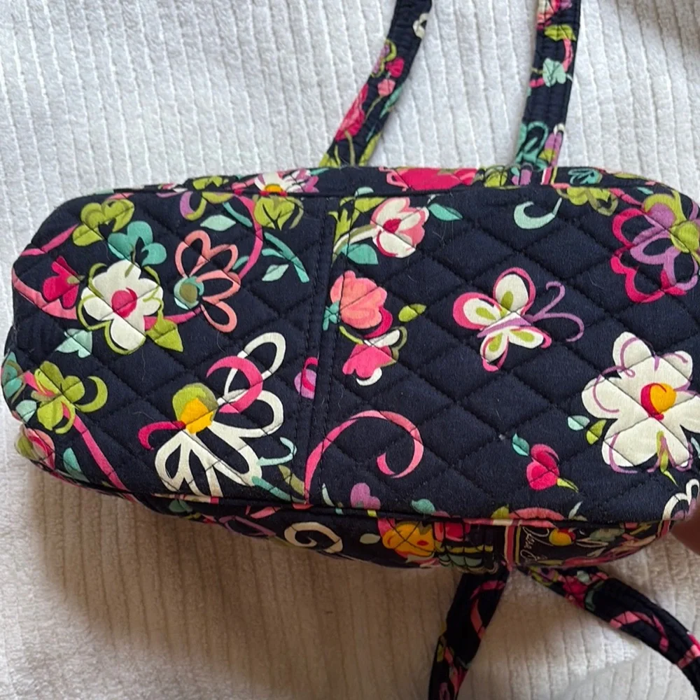 Vera Bradley Black and Pink Quilted Shoulder Bag - Picture 4 of 8